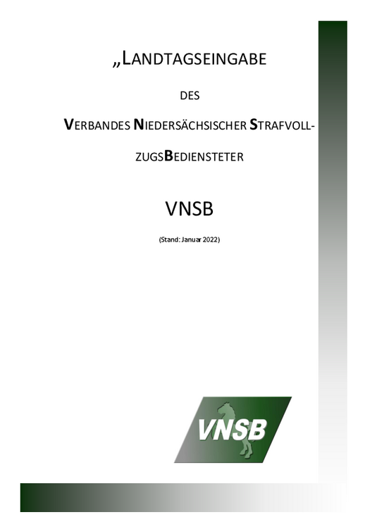 Landtagseingabe zur Stellenobergrenzenverordnung